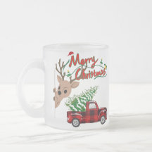 Taza de vidrio personalizada Rudolph Feliz Navidad