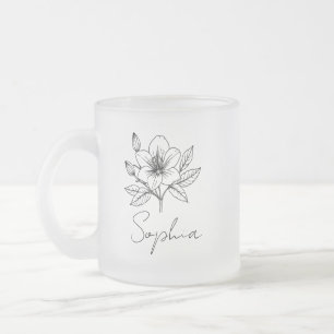 Cristal Esmerilado Taza de Vidrio Personalizada, Taza de Dama de Hono
