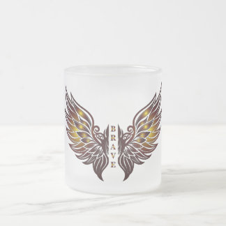 Cristal Esmerilado Taza de vidrio valiente