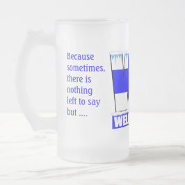 Cristal Esmerilado Taza de WTF