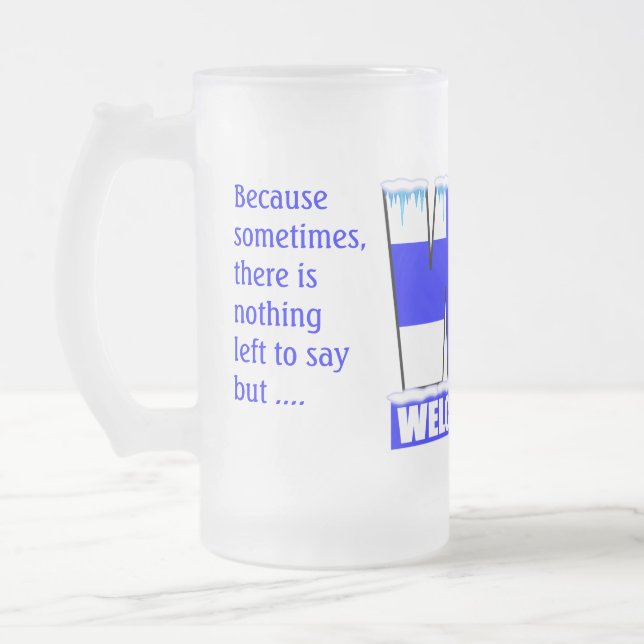 Cristal Esmerilado Taza de WTF (Izquierda)