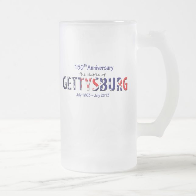 Cristal Esmerilado Taza del aniversario de Gettysburg (Derecha)