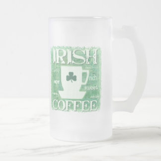Cristal Esmerilado Taza del café irlandés del día de St Patrick