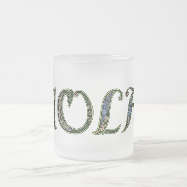 Cristal Esmerilado Taza del Celtic de Faolan (Centro)