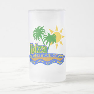 Cristal Esmerilado Taza del estado de ánimo de Ibiza - elija el