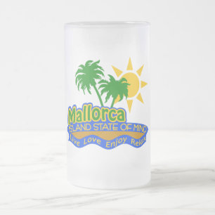 Cristal Esmerilado Taza del estado de ánimo de Mallorca - elija el
