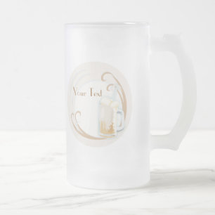 Cristal Esmerilado Taza del flotador de Rootbeer