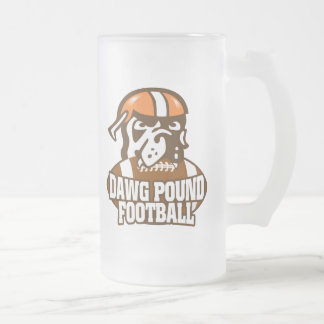 Cristal Esmerilado Taza del fútbol de la libra de Dawg