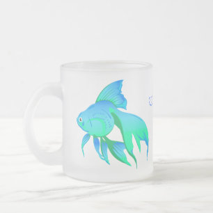 Cristal Esmerilado Taza del horóscopo de Piscis