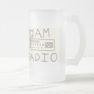 Cristal Esmerilado Taza del indicativo del equipo de radio-aficionado