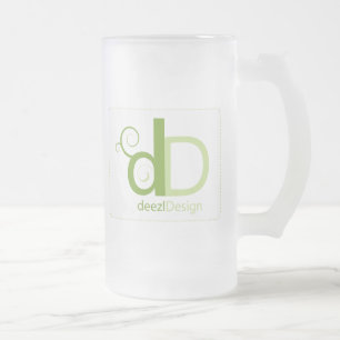 Cristal Esmerilado taza del logotipo de la DD