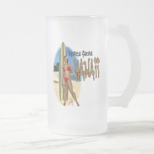 Cristal Esmerilado Taza del norte del chica de la persona que