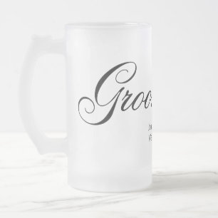 Cristal Esmerilado Taza del padrino de boda