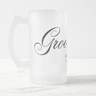Cristal Esmerilado Taza del padrino de boda
