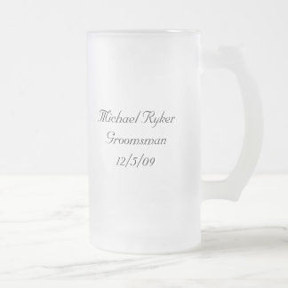 Cristal Esmerilado Taza del padrino de boda