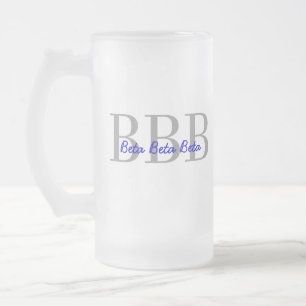 Cristal Esmerilado Taza del personalizado de la fraternidad