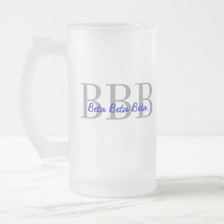 Cristal Esmerilado Taza del personalizado de la fraternidad