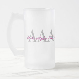 Cristal Esmerilado Taza del personalizado de la hermandad de mujeres