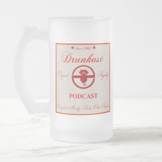 Cristal Esmerilado Taza del podcast de Drunkast