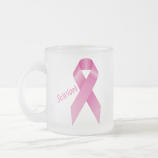 Cristal Esmerilado Taza del superviviente del cáncer de pecho