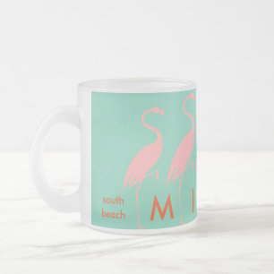 Cristal Esmerilado Taza del sur de la obra clásica de Miami de la