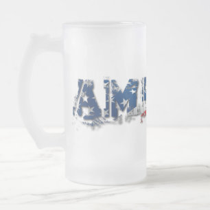 Cristal Esmerilado Taza del vidrio de América