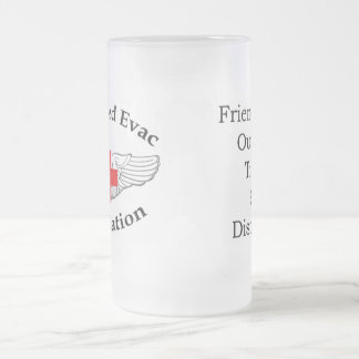 Cristal Esmerilado Taza del vidrio de la amistad del logotipo de AMEA