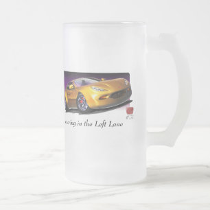 Cristal Esmerilado Taza del vidrio del golpe de Razzy