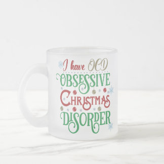 Cristal Esmerilado Taza divertida de Navidad con mensaje de Feliz Nav