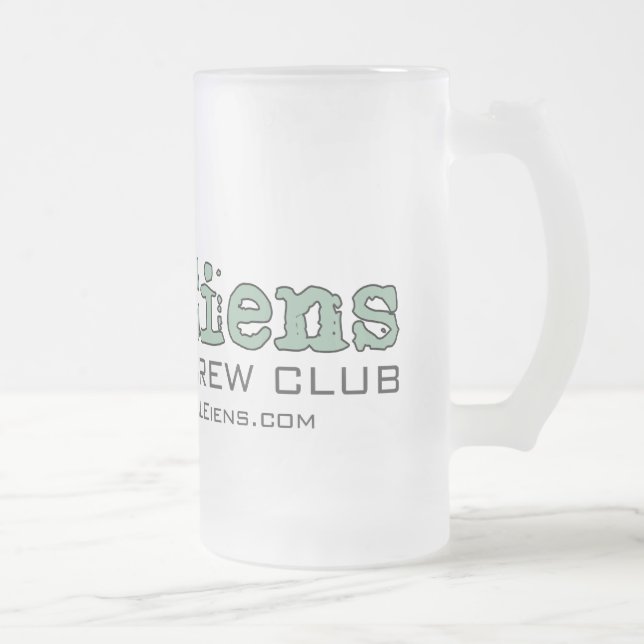 Cristal Esmerilado Taza escarchada de ALEiens - 16oz (Derecha)