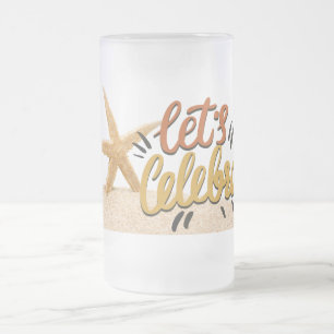 Cristal Esmerilado Taza escarchada de celebración