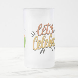 Cristal Esmerilado Taza escarchada de celebración