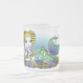 Cristal Esmerilado Taza escarchada del arco iris de "Sandy" del arte