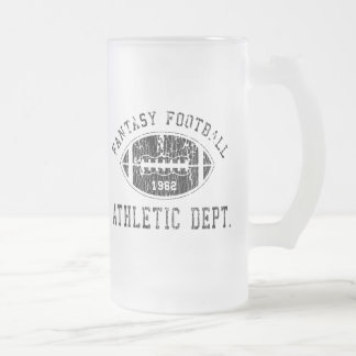 Cristal Esmerilado Taza escarchada del fútbol de la fantasía