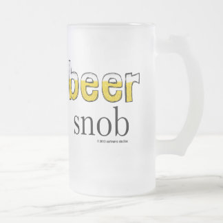 Cristal Esmerilado Taza escarchada del snob de la cerveza