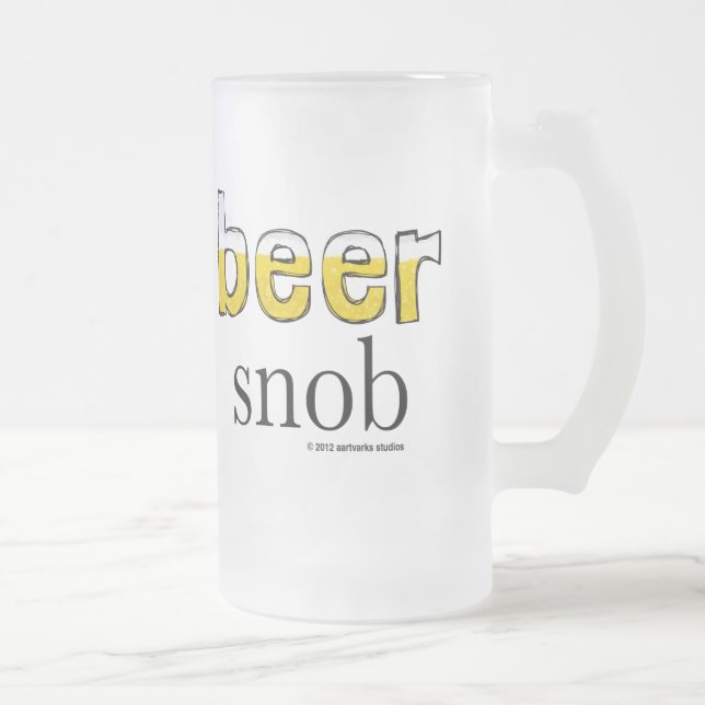 Cristal Esmerilado Taza escarchada del snob de la cerveza (Derecha)