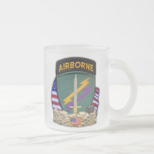 Cristal Esmerilado Taza especial de los asuntos civiles de los ops