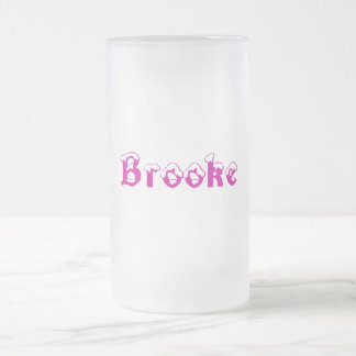 Cristal Esmerilado Taza Estilo-Helada nombre de Brooke-