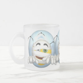 Cristal Esmerilado Taza feliz de la momia de la cara
