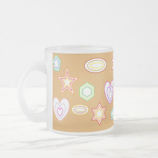 Cristal Esmerilado Taza Formas de melocotón