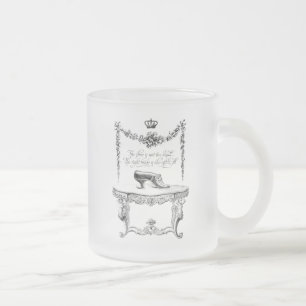 Cristal Esmerilado Taza francesa de los zapatos