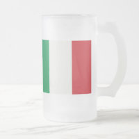 Taza grande de vidrio Italia estandarte