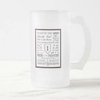 Cristal Esmerilado Taza grande escarchada de la canción del rojo uno