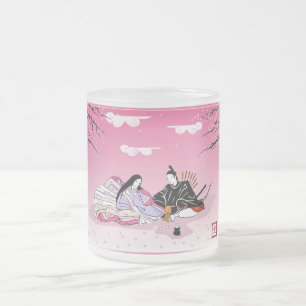 Cristal Esmerilado Taza helada "amor de Sakura "