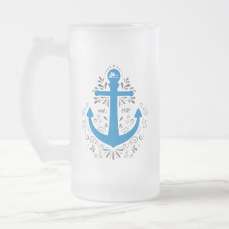 Cristal Esmerilado Taza helada ancla de KHH