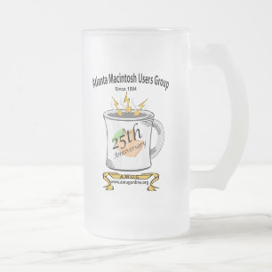 Cristal Esmerilado TAZA helada aniversario de AMUG 25to