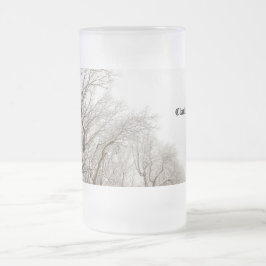 Cristal Esmerilado Taza helada árbol de la nieve
