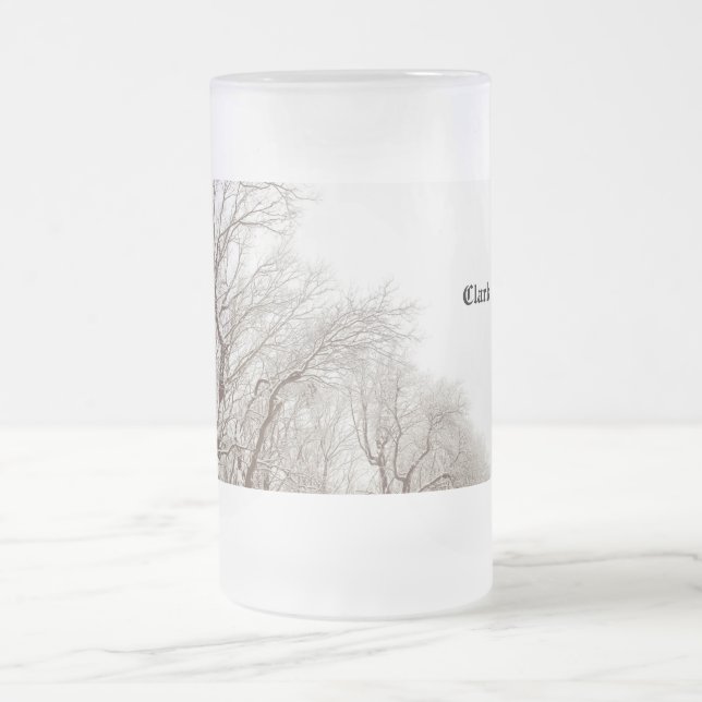 Cristal Esmerilado Taza helada árbol de la nieve (Centro)