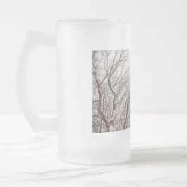 Cristal Esmerilado Taza helada árbol de la nieve