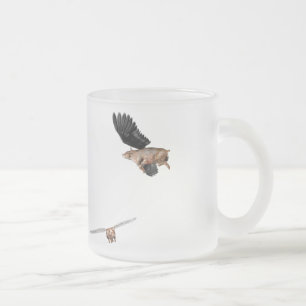 Cristal Esmerilado Taza Helada Bandada de Cerdos